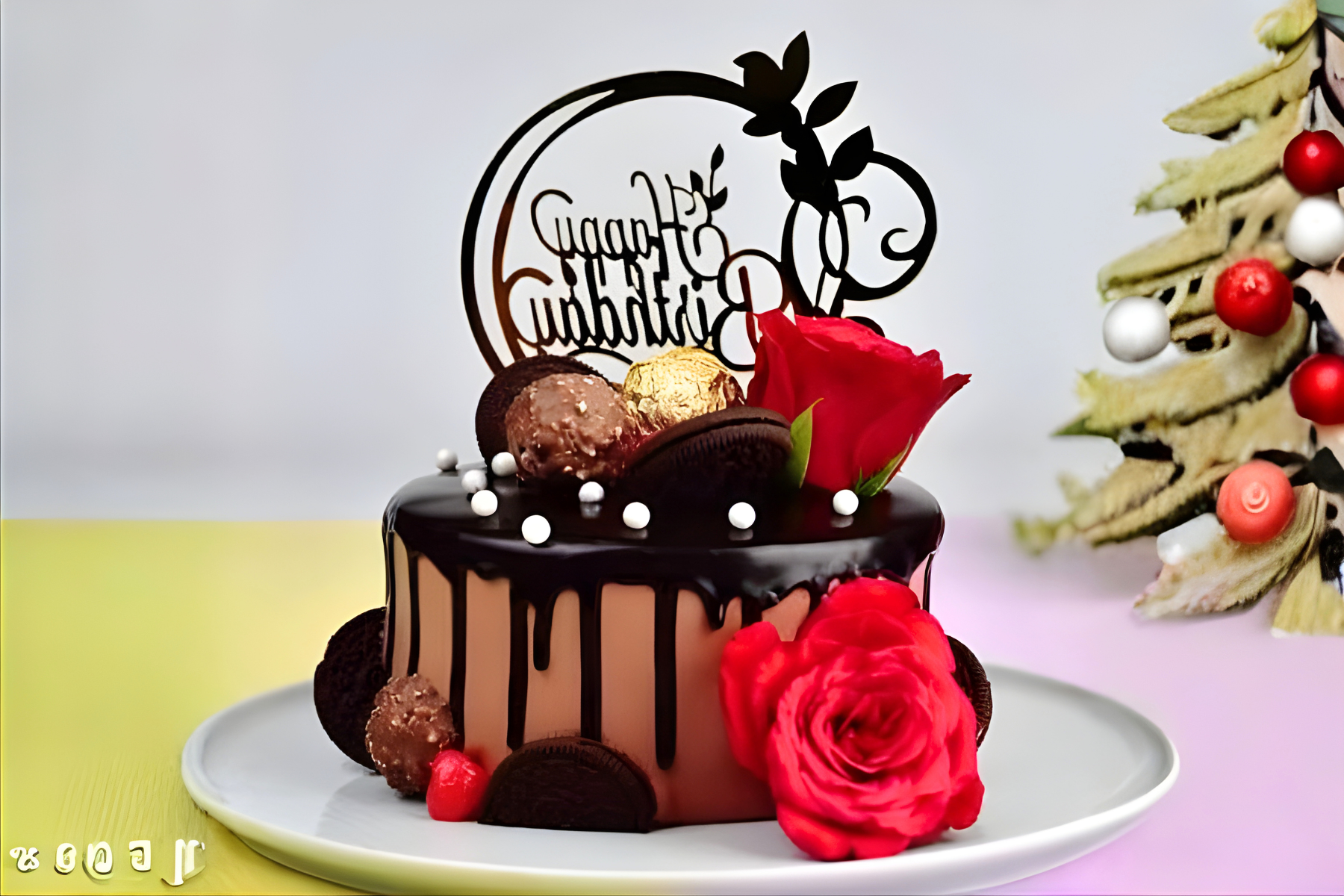 Eggless Birthday Cake